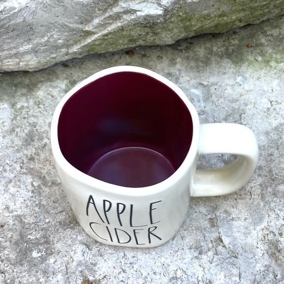 Rae Dunn APPLE CIDER Burgundy Interior Mug - Picture 2 of 5